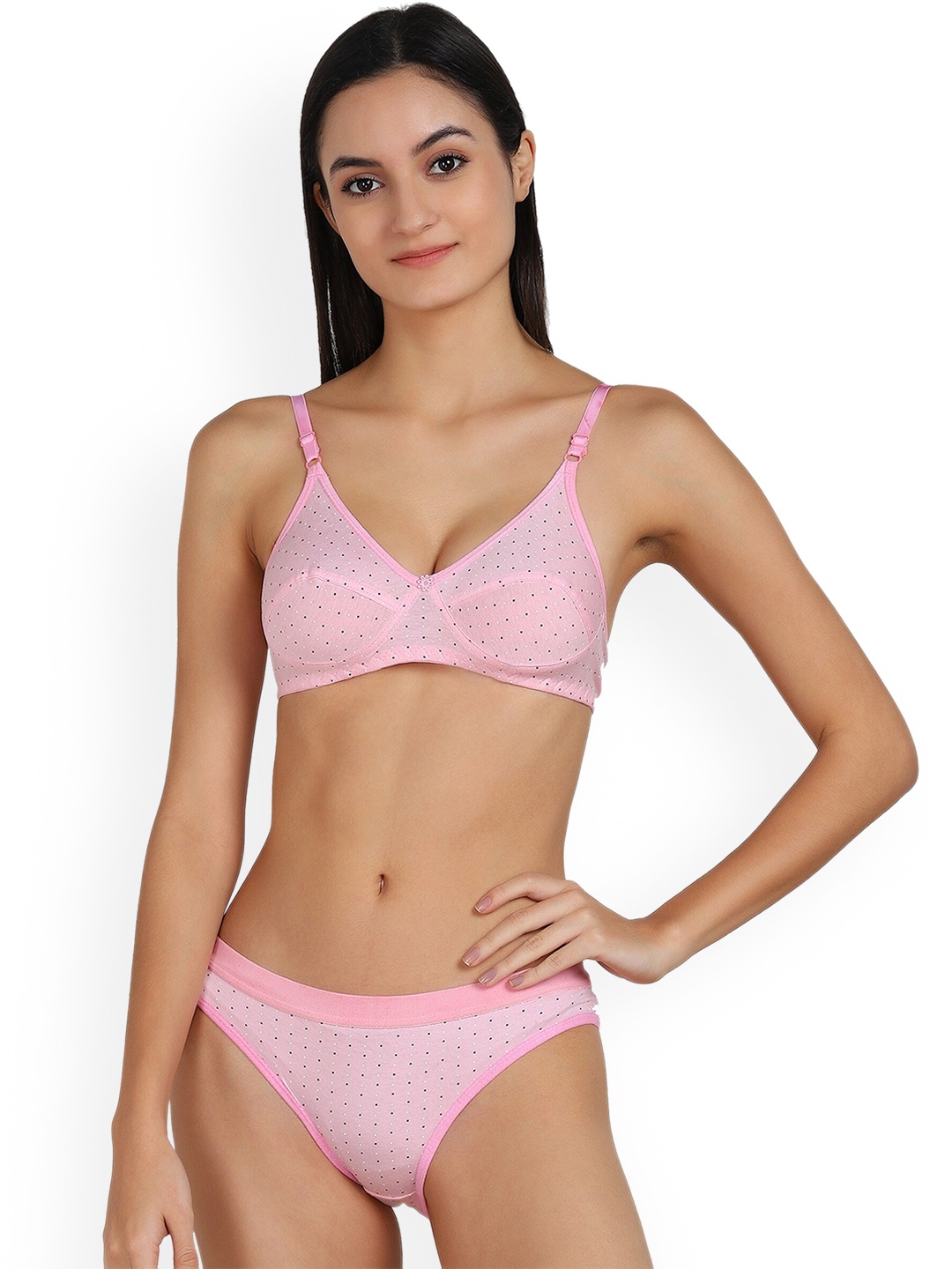 

AROUSY Printed Cotton Lingerie Set BY_ZB Set_Pink_38