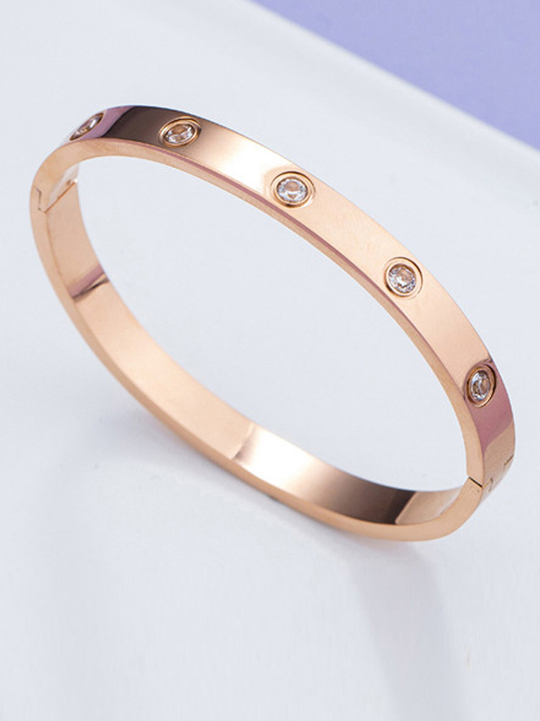 

Jewels Galaxy Rose Gold-Plated Bangle-Style Bracelet