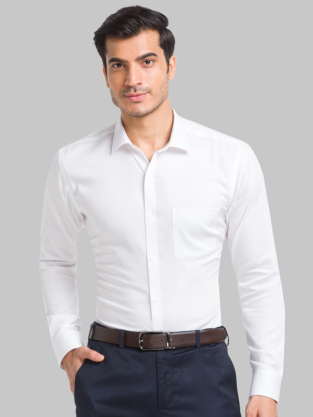 

Park Avenue Cotton Opaque Formal Shirt, White