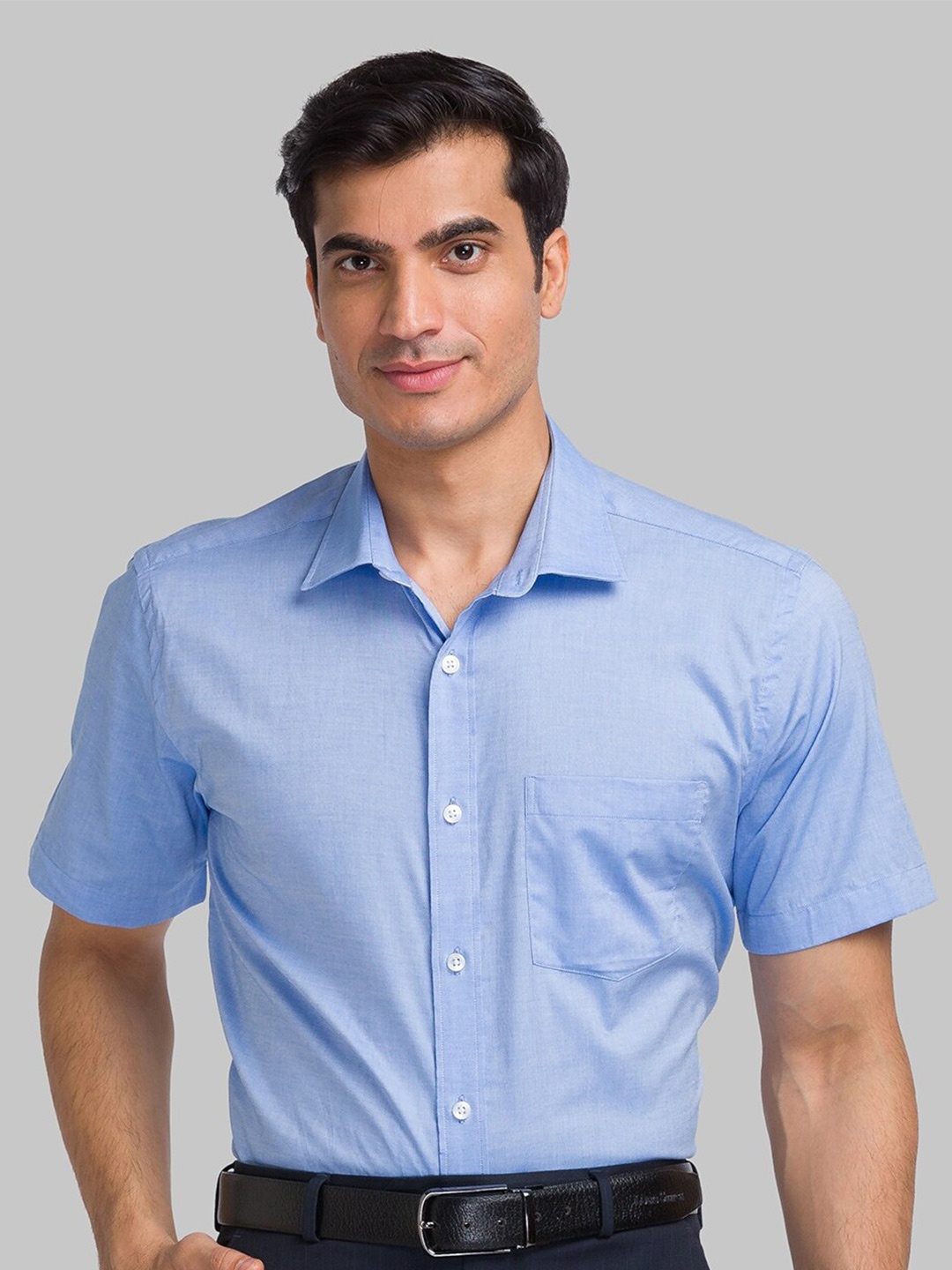 

Park Avenue Slim Fit Organic Cotton Formal Shirt, Blue