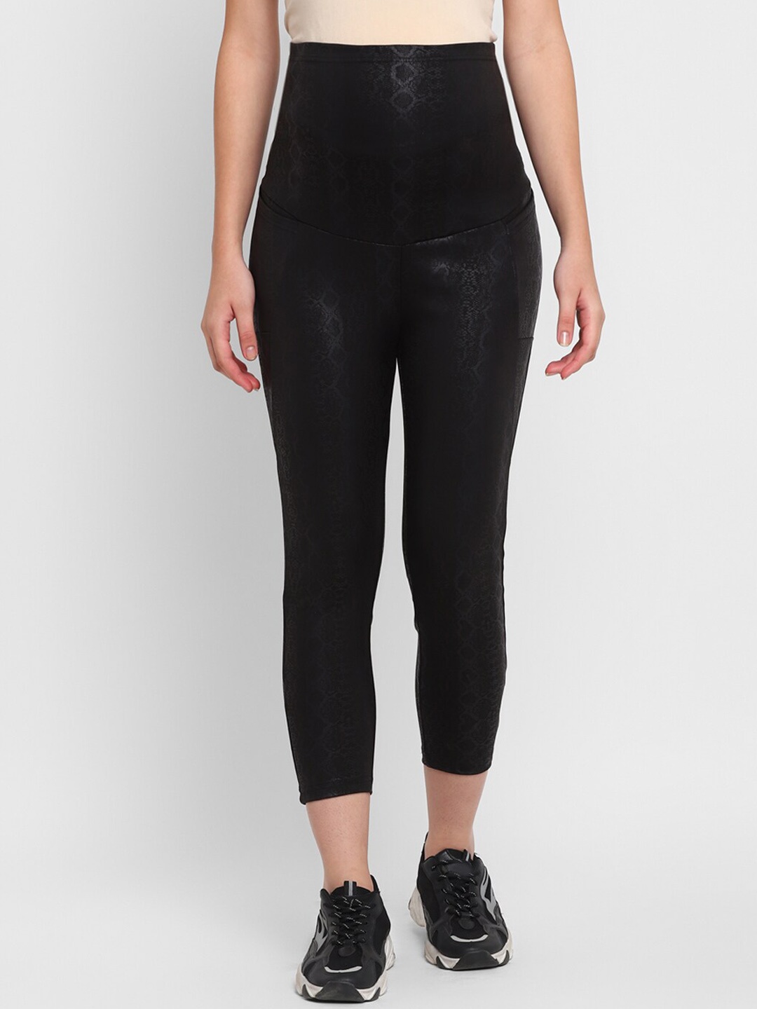 

Momsoon Maternity Ankle-Length Dry Fit Leggings, Black