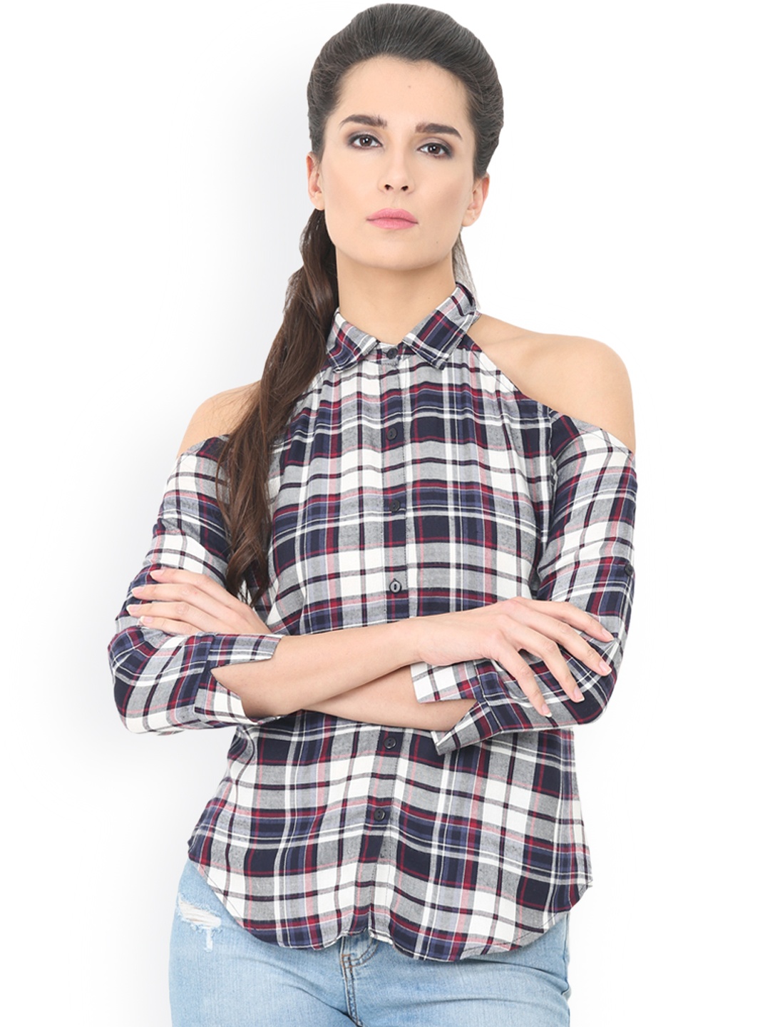 

Trend Arrest Women Multicoloured Comfort Regular Fit Checked Casual Shirt, Multi