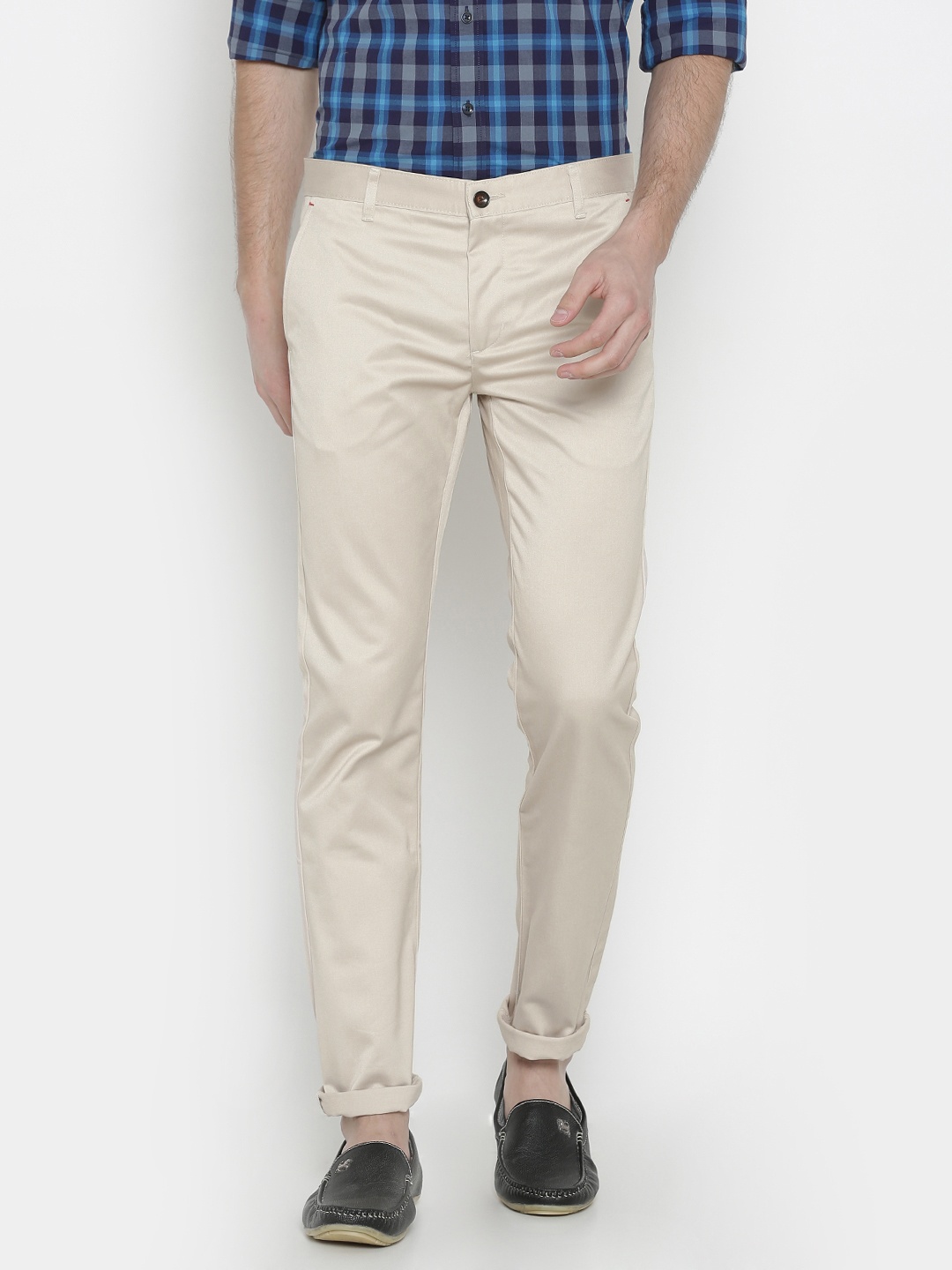 

Arrow Sport Men Beige Smart Slim Fit Solid Chinos