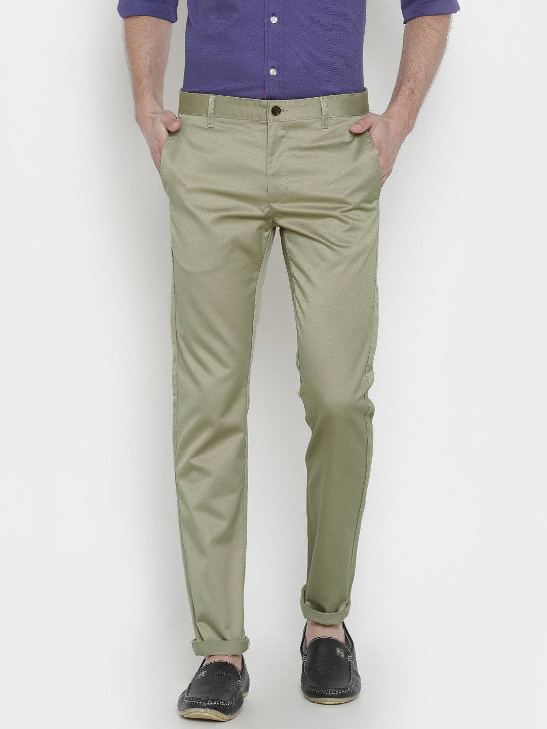 

Arrow Sport Men Khaki Smart Slim Fit Solid Chinos