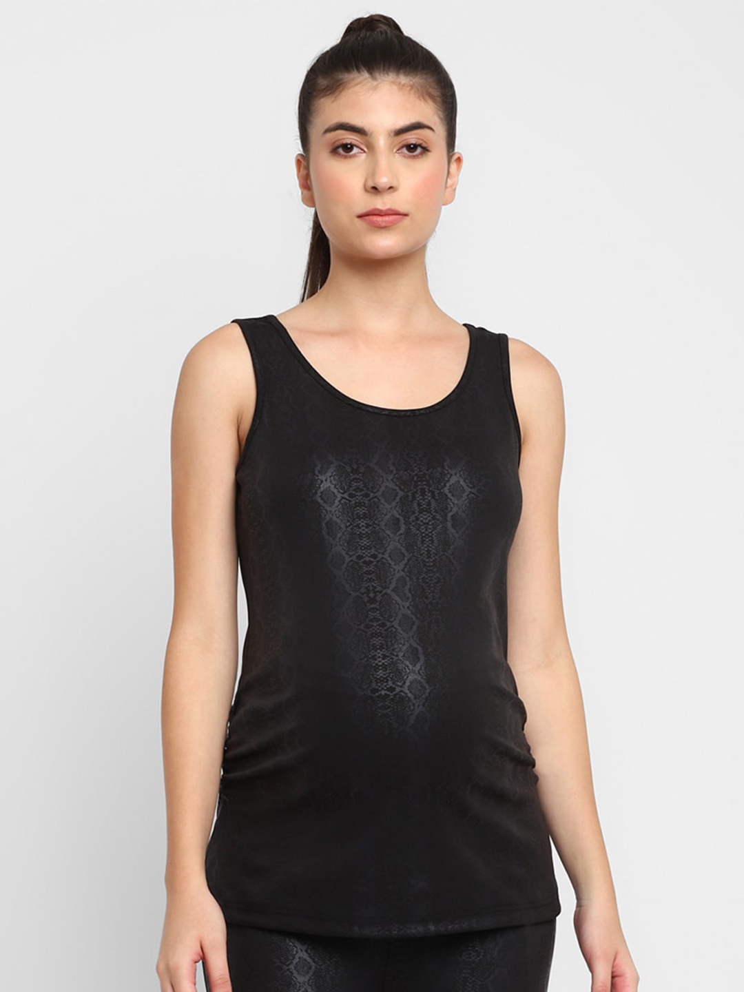 

Momsoon Maternity Animal Printed Sleeveless Maternity Tank Top, Black
