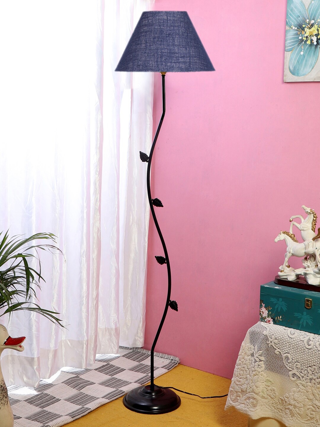 

Devansh Blue Textured Floor Lamp