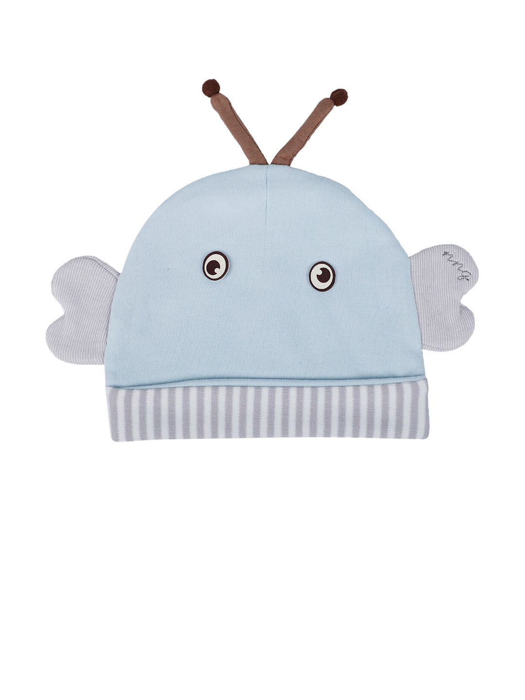 

Baby Moo Infants Kids Self-Design Cotton Beanie cap, Blue