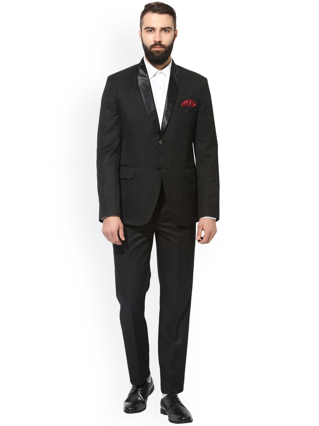 

Hangup Black Single-Breasted Slim Fit Party Suit