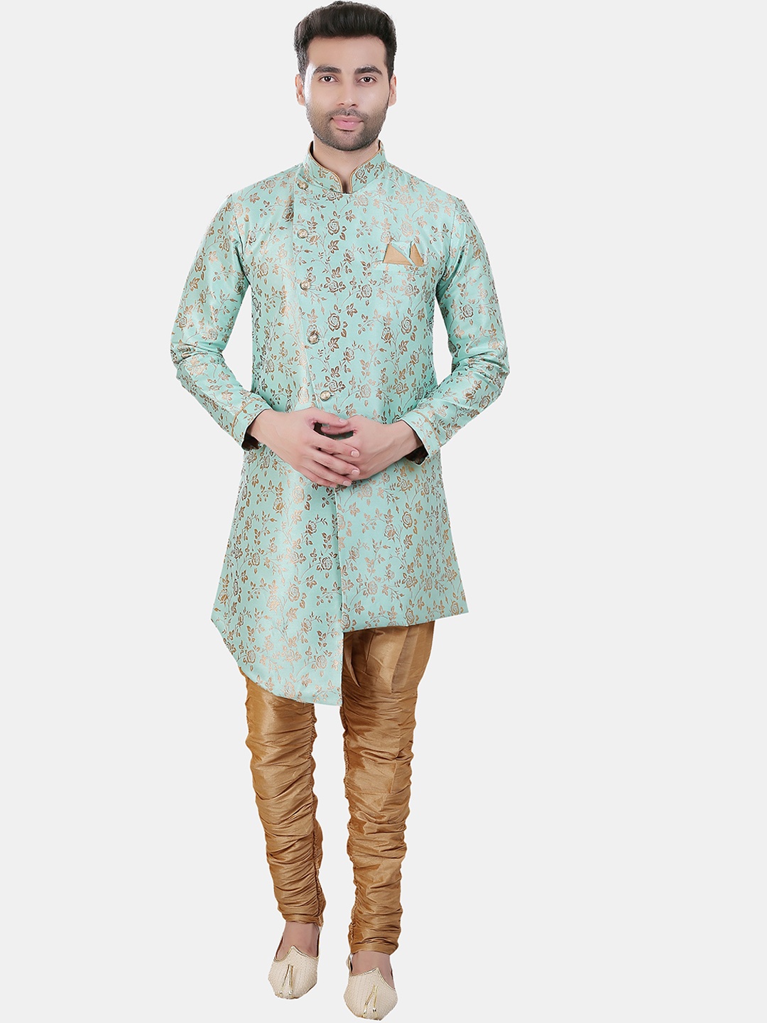 

Avaeta Floral Printed Sherwani Set, Blue