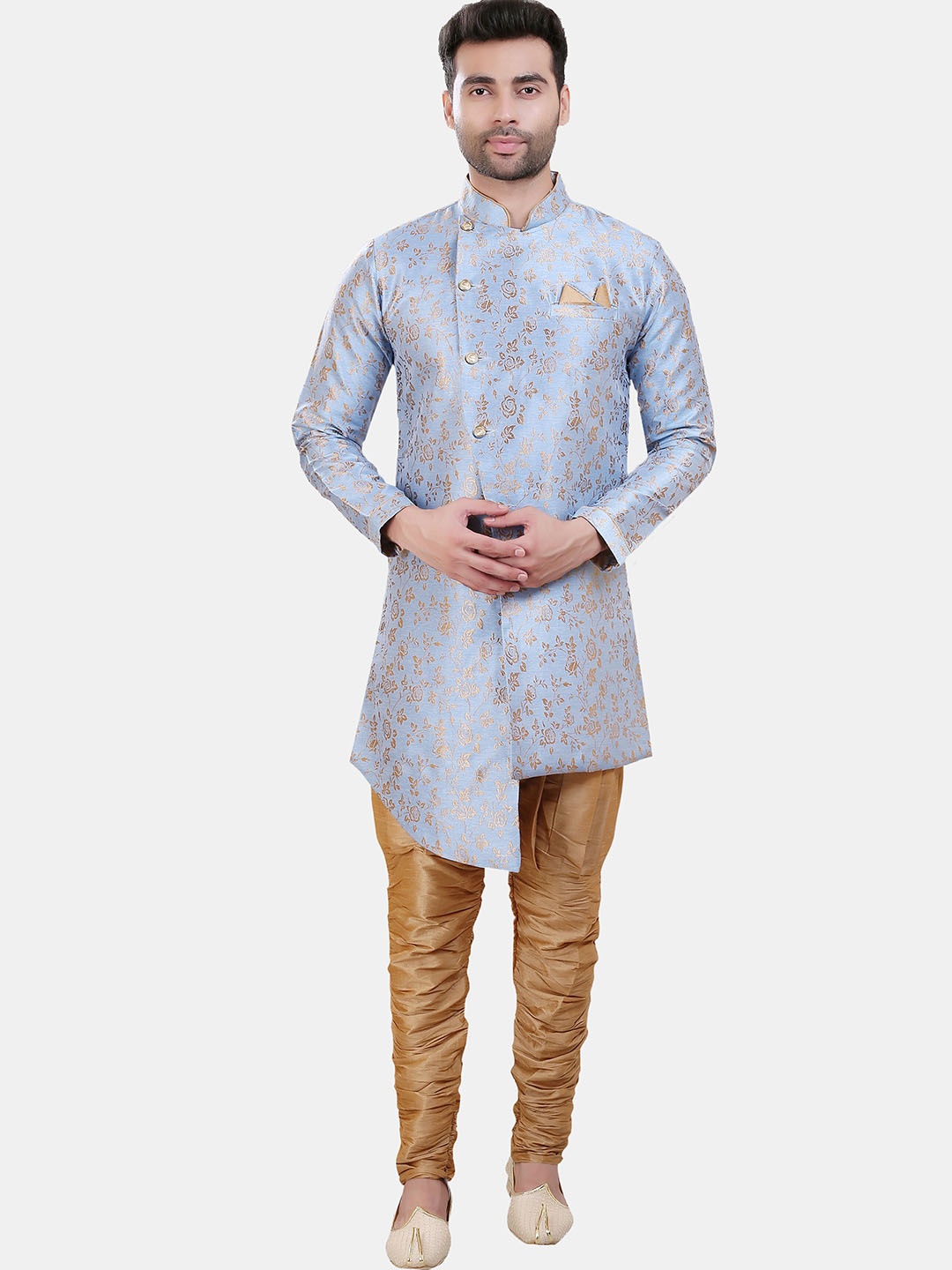 

Avaeta Floral Printed Sherwani Set, Blue