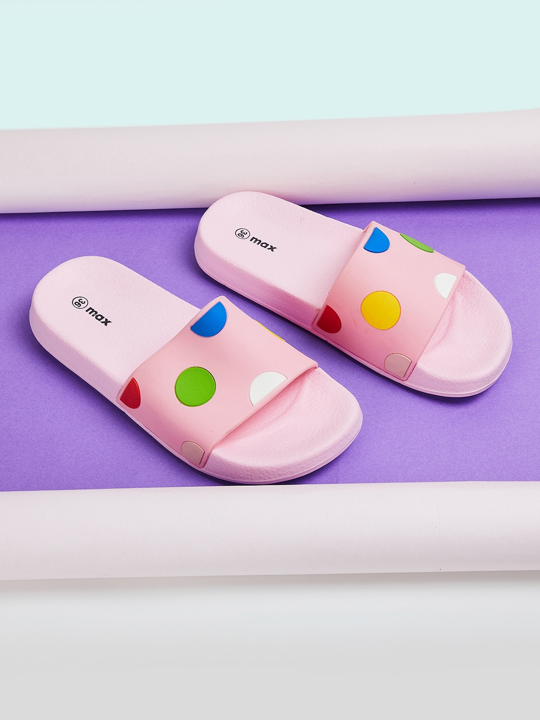 

max Girls Polka Dots Sliders, Pink