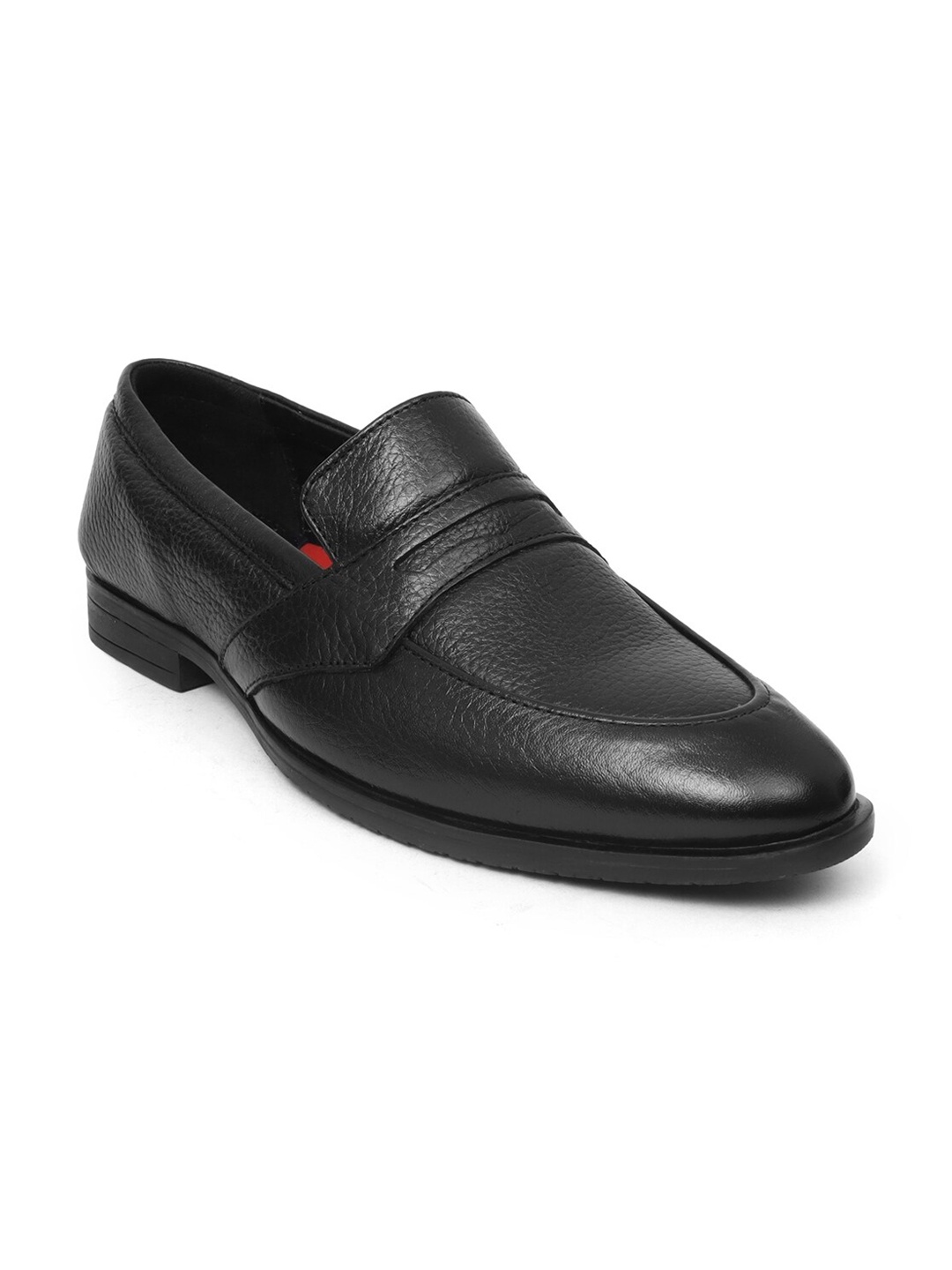 

Zoom Shoes Men Textured Lightweight Leather Comfort Insole Penny Loafers, Black