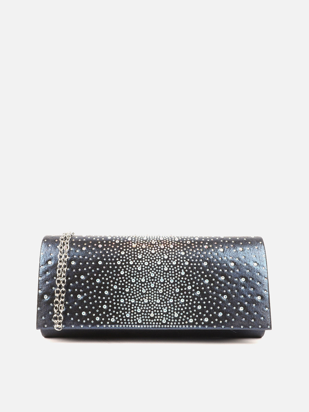 

Carlton London Self Design Purse With Detachable Sling, Navy blue