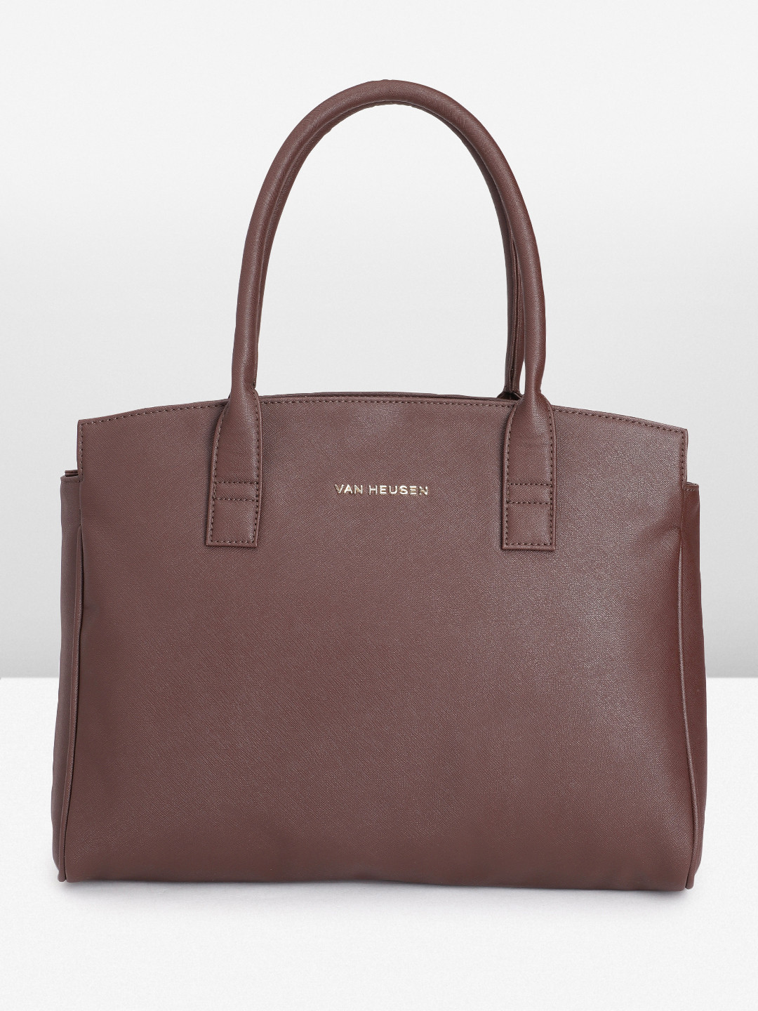 

Van Heusen Women Solid Handheld Bag, Brown