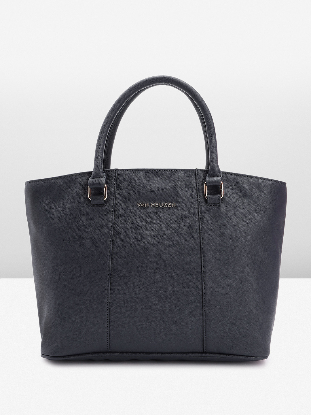 

Van Heusen Textured Structured Handheld Bag, Navy blue