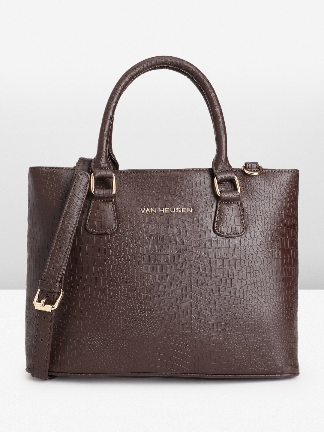 

Van Heusen Textured Handheld Bag, Brown