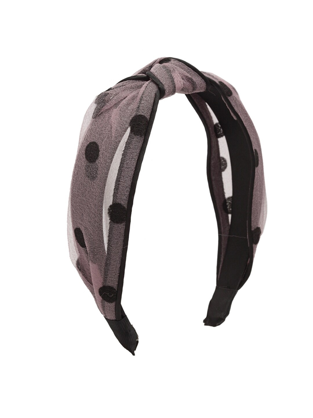 

Ferosh Shaded Knot Polka Dots Hairband, Grey