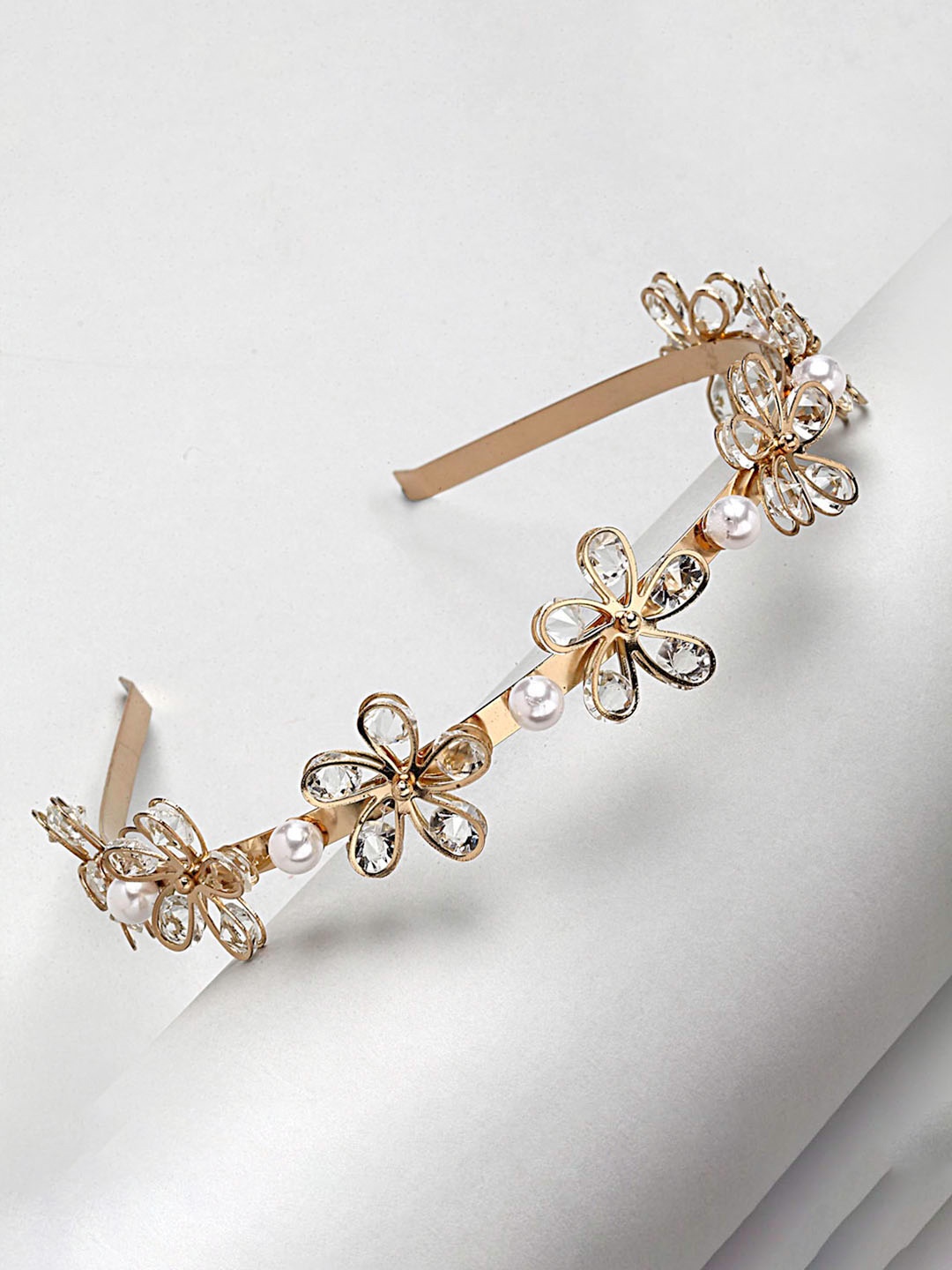

Ferosh Crystal Embellished Hairband, Gold
