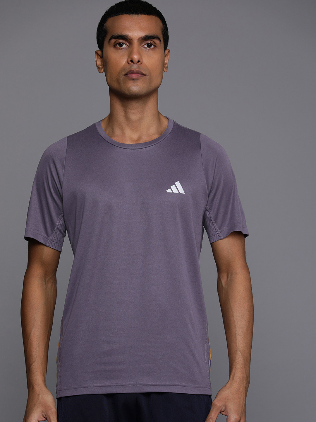 

ADIDAS Run Icons 3-Striped Slim Fit T-shirt, Purple