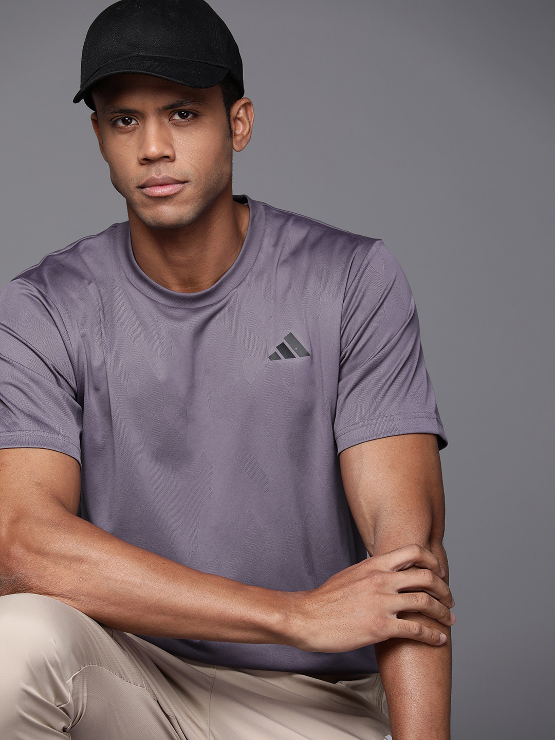 

ADIDAS Men Train Essentials Camouflage T-shirt, Purple