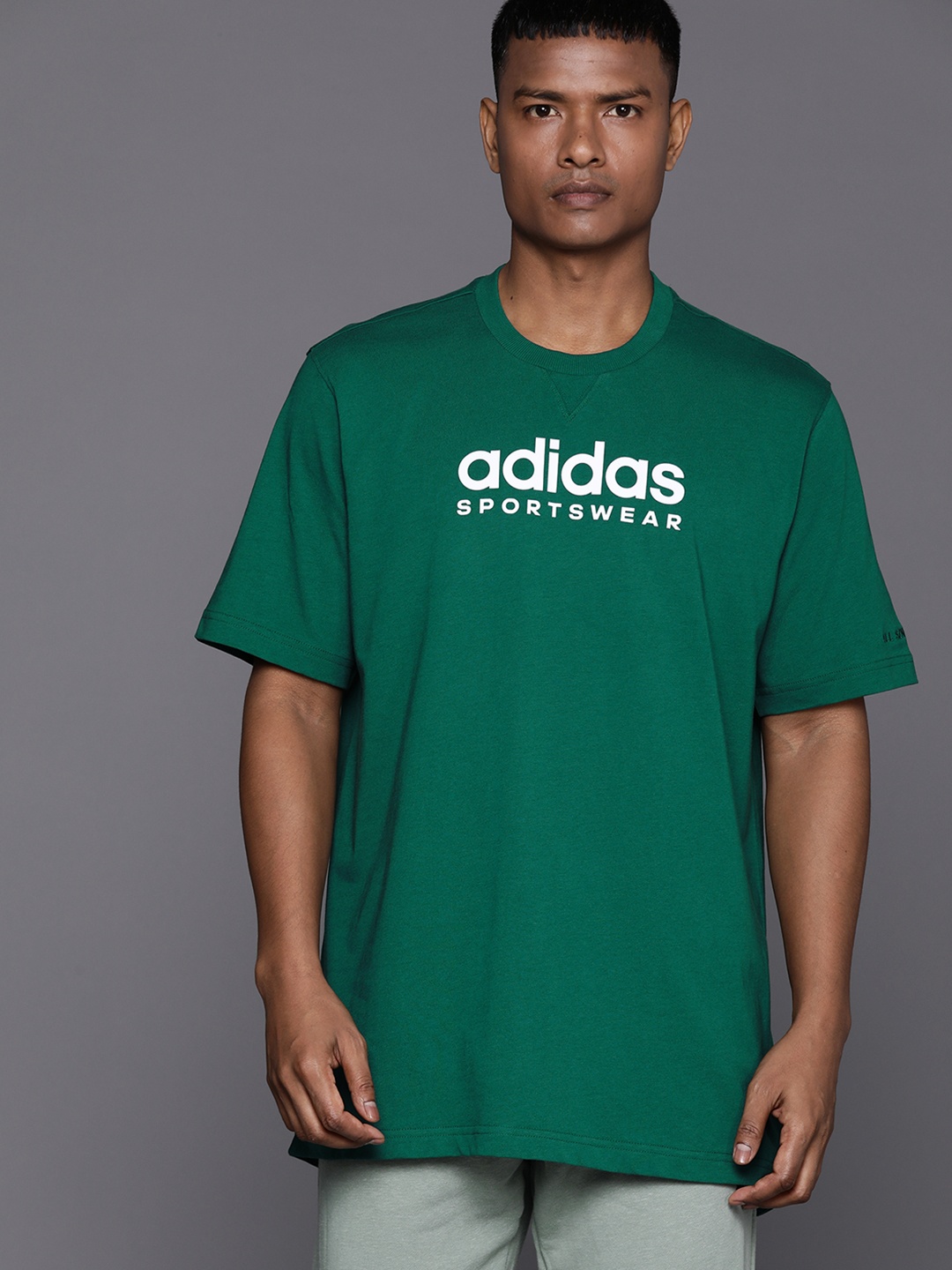 

ADIDAS All Szn Graphic Cotton Oversized T-shirt, Green