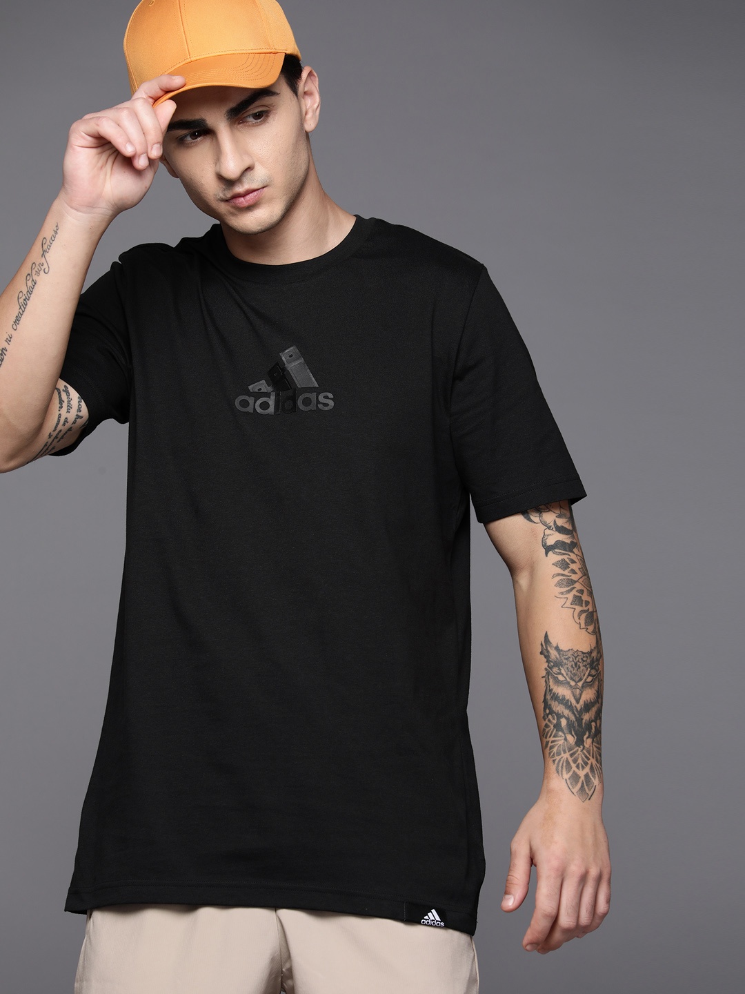 

ADIDAS Sportswear Undenaible Trim Brand Logo Printed T-shirt, Black