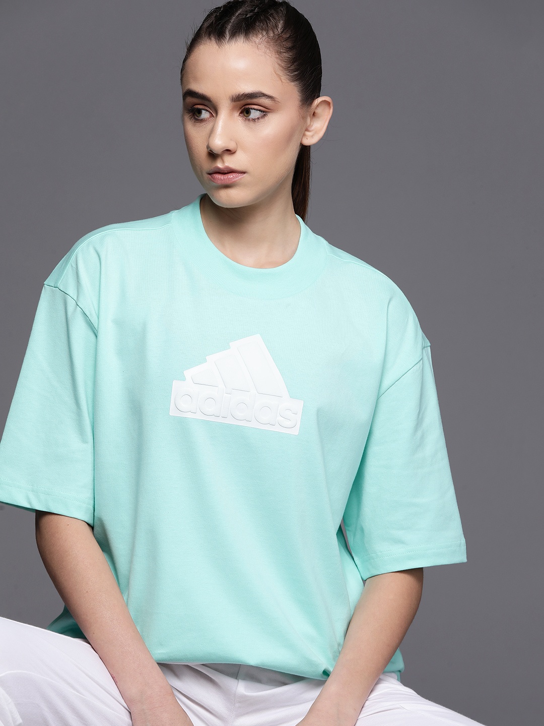 

ADIDAS FI BOS BF Cotton T-shirt, Turquoise blue