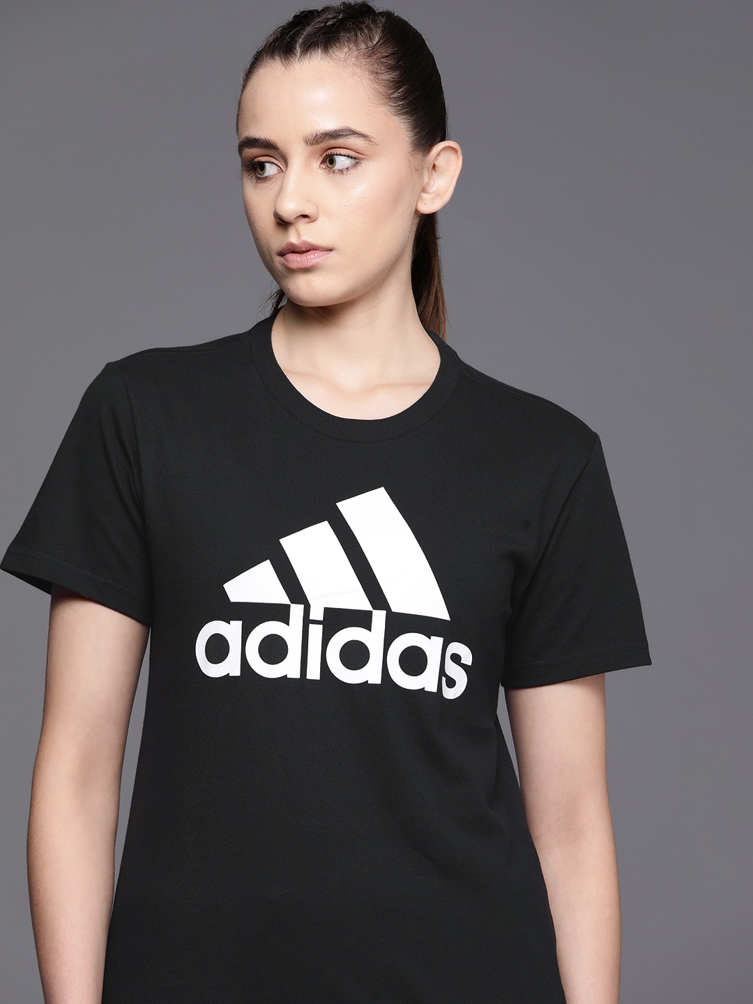 

ADIDAS Printed BL Cotton T-shirt, Black
