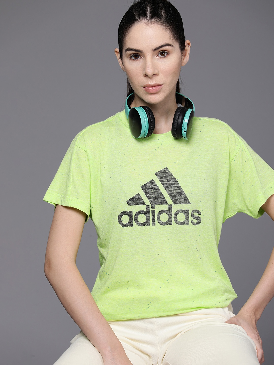 

ADIDAS Future Icons Winners 3.0 Speckled T-shirt, Lime green