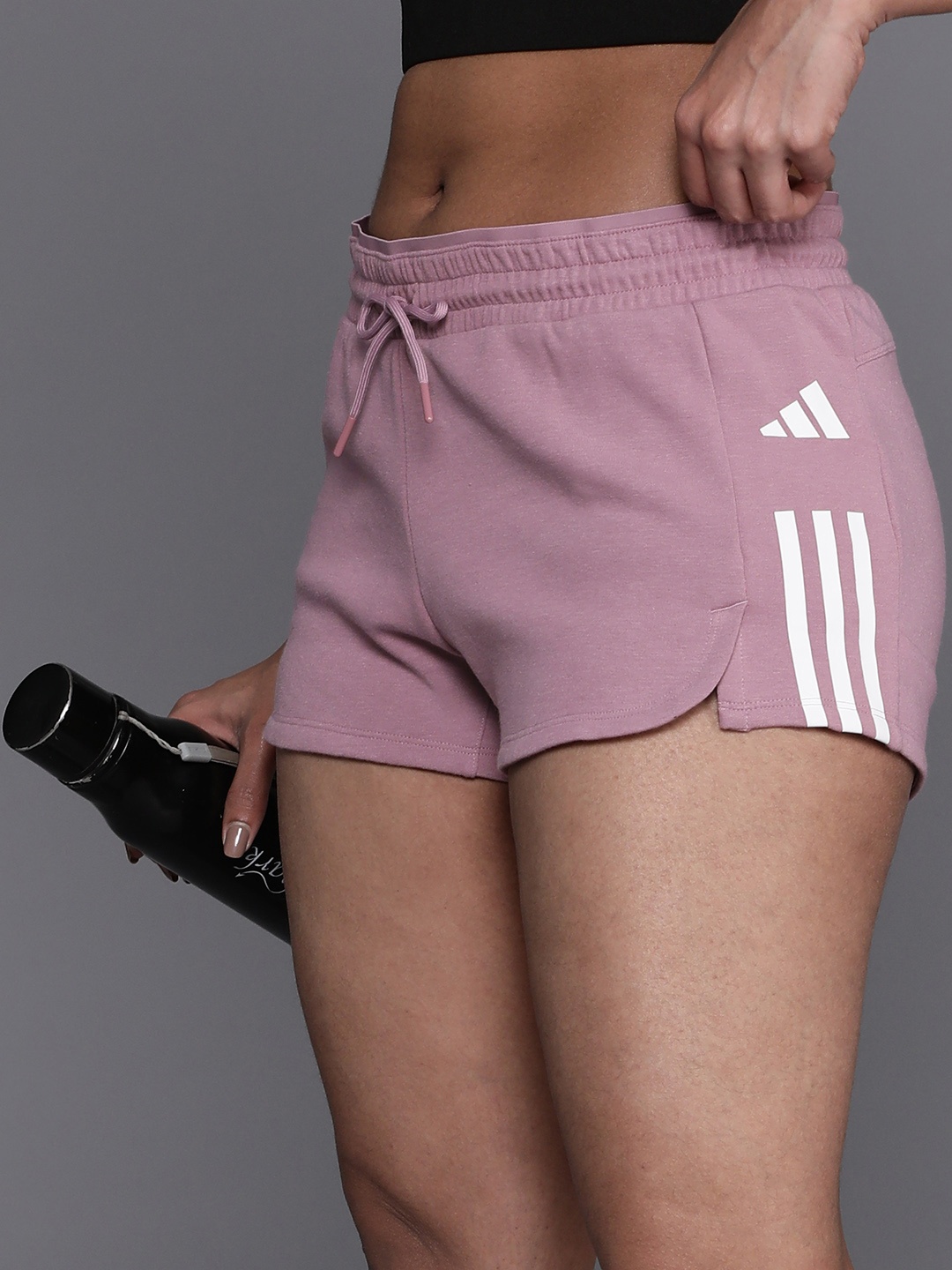 

ADIDAS Women Train Essentials 3-Striped Pacer Shorts, Mauve