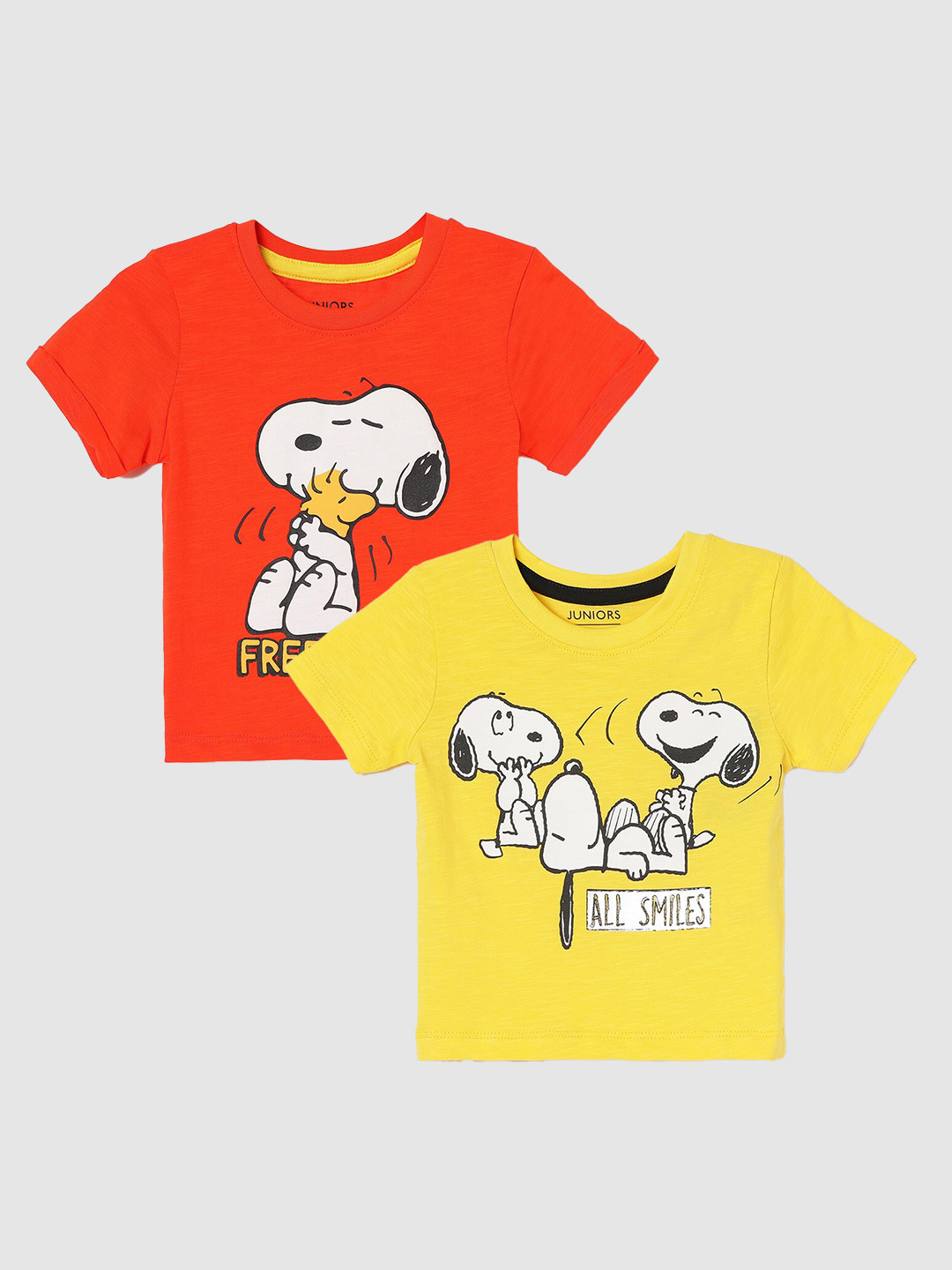 

Fame Forever by Lifestyle Boys Pack Of 2 Printed Pure Cotton T-Shirt, Yellow