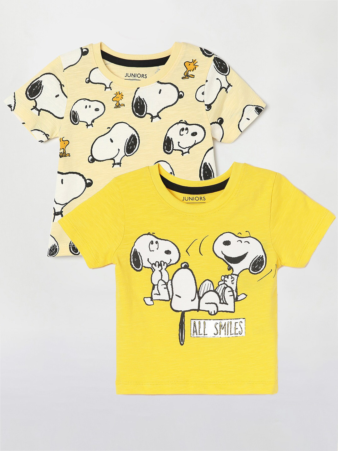 

Fame Forever by Lifestyle Boys Pack Of 2 Printed Pure Cotton T-Shirt, Yellow