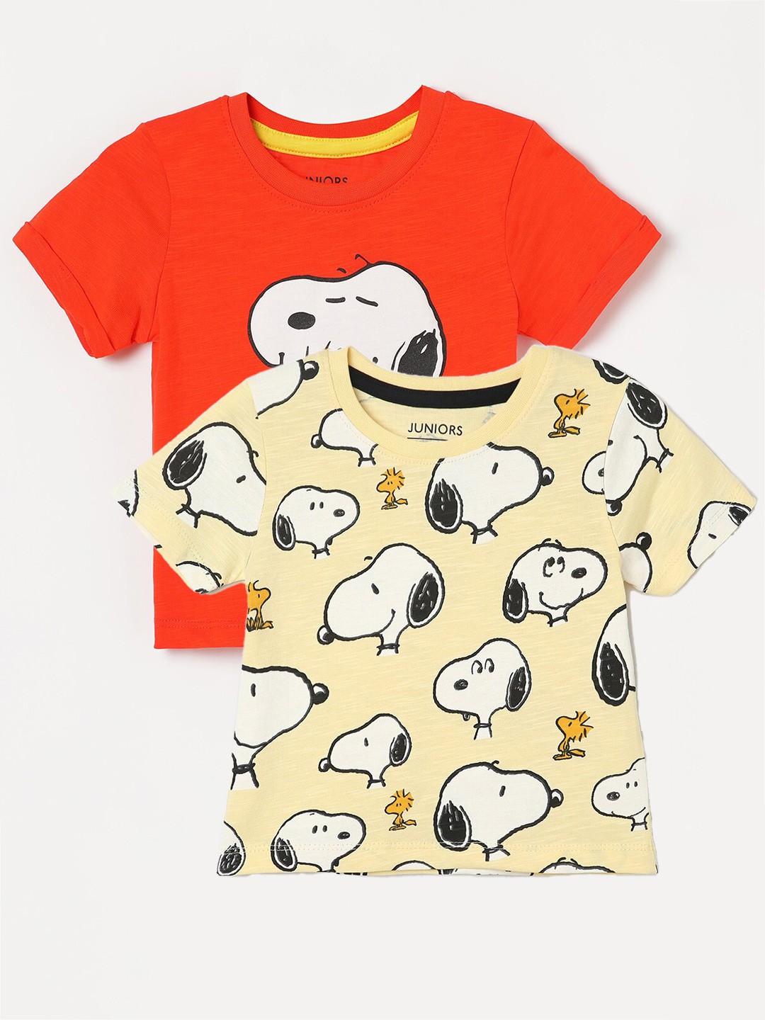 

Fame Forever by Lifestyle Boys Pack Of 2 Printed Pure Cotton T-Shirt, Yellow