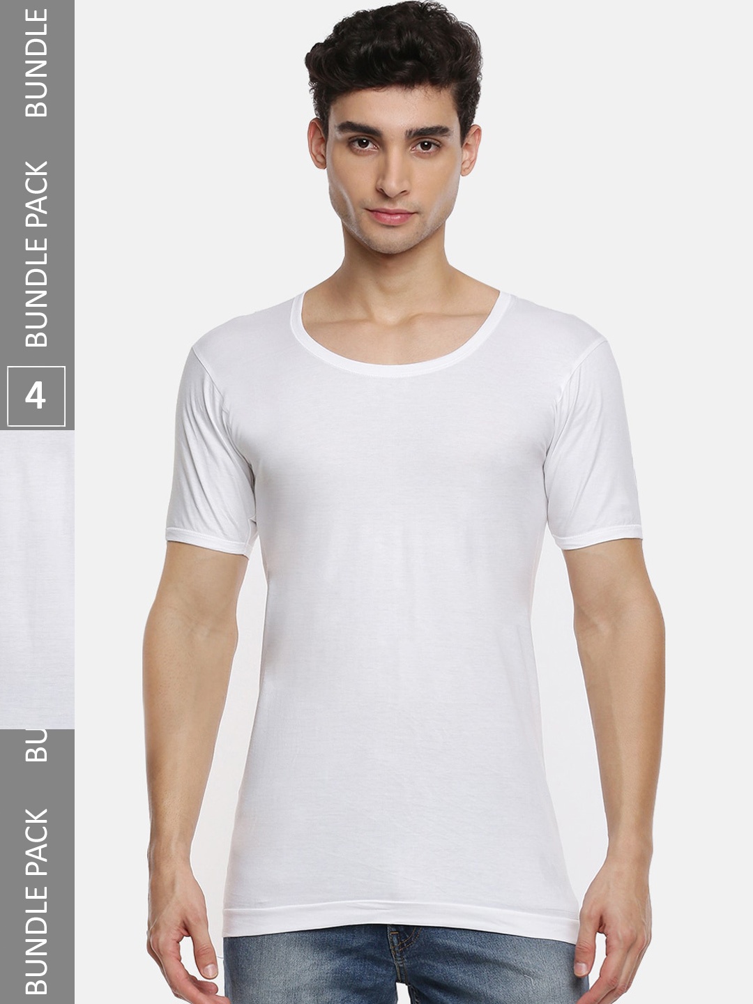 

Ramraj Pack of 4 Pure Cotton Undershirt Innerwear Vests, White