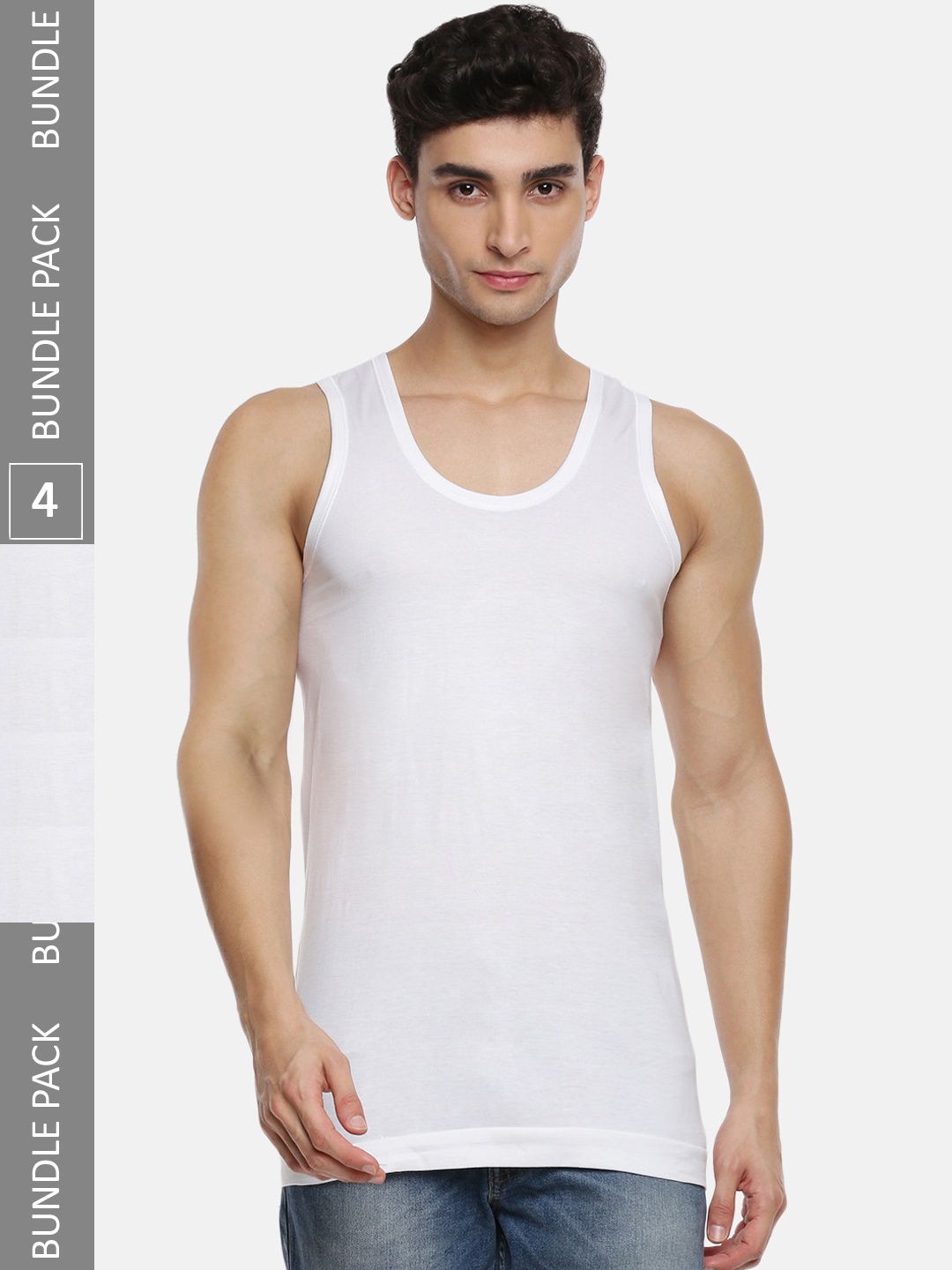 

Ramraj Men Pack Of 4 Pure Cotton Innerwear Vests, White