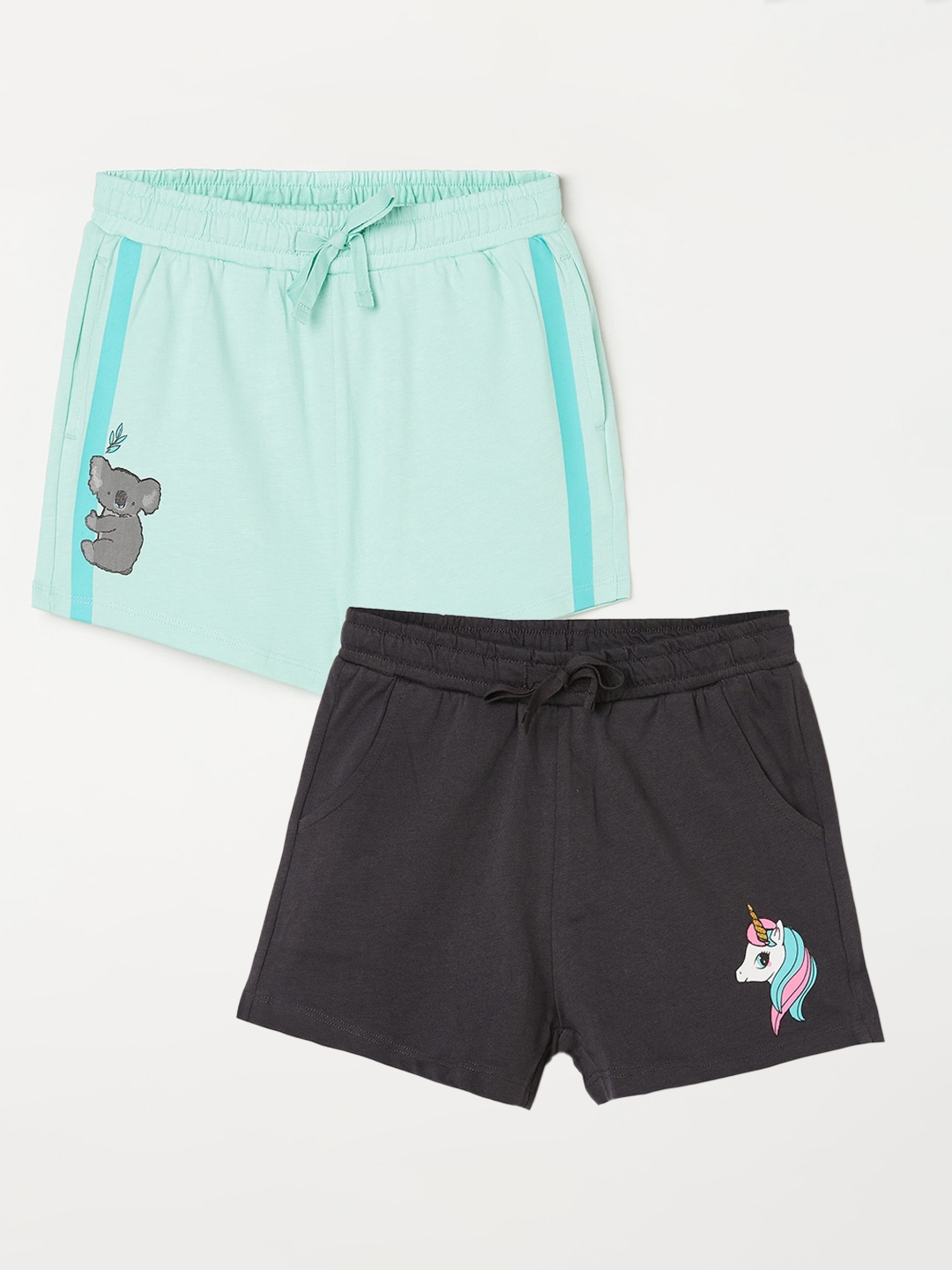 

Fame Forever by Lifestyle Pack Of 2 Girls Cotton Shorts, Black