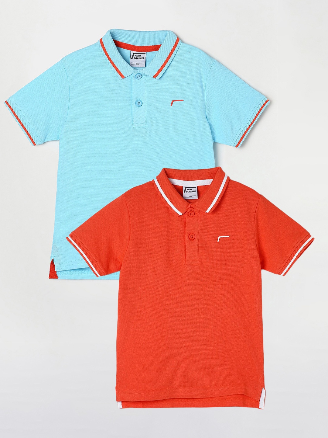 

Fame Forever by Lifestyle Pack Of 2 Boys Cotton T-Shirt, Orange