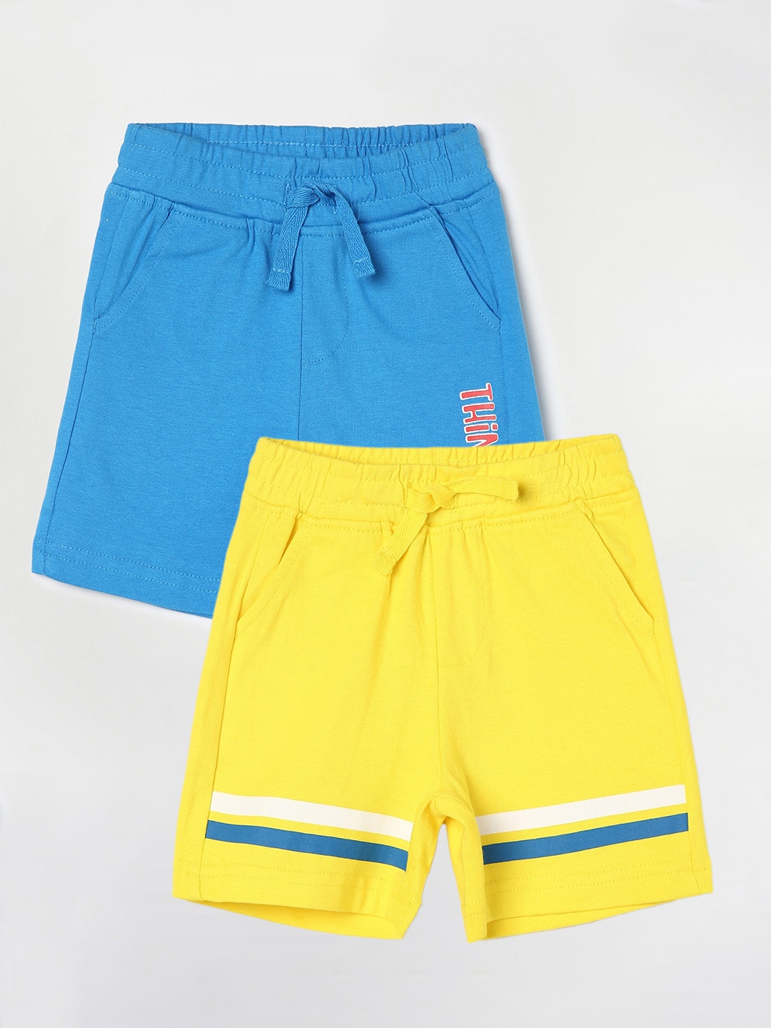 

Juniors by Lifestyle Pack Of 2 Boys Cotton Shorts, Yellow
