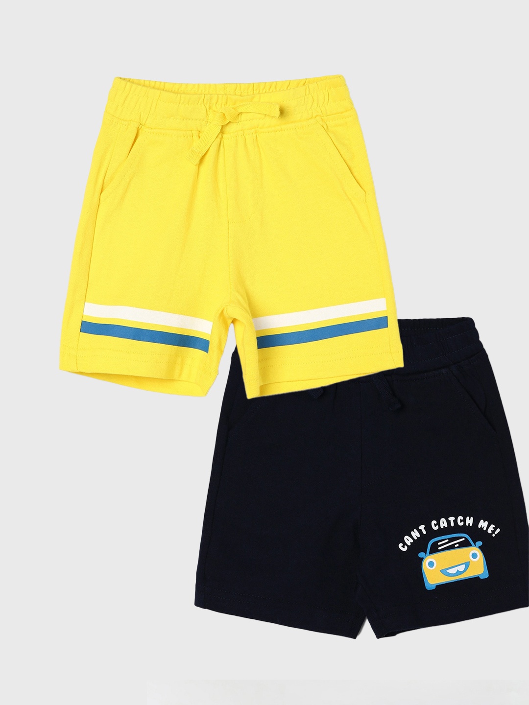 

Juniors by Lifestyle Pack Of 2 Boys Cotton Shorts, Navy blue