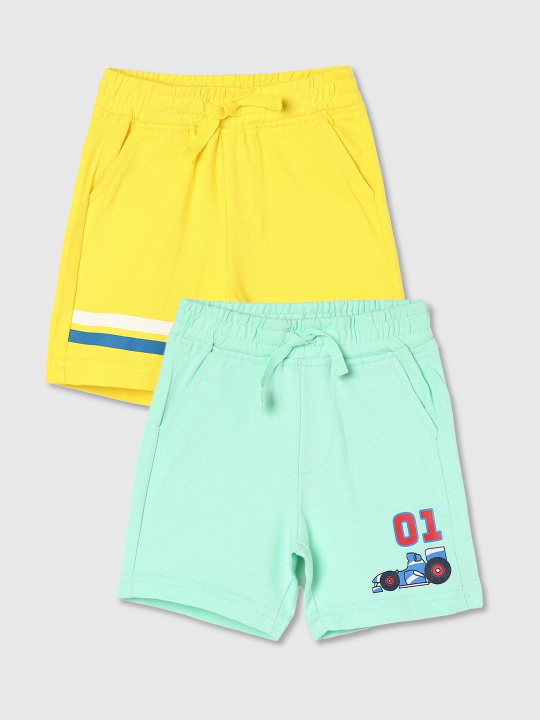 

Juniors by Lifestyle Pack Of 2 Boys Cotton Shorts, Yellow