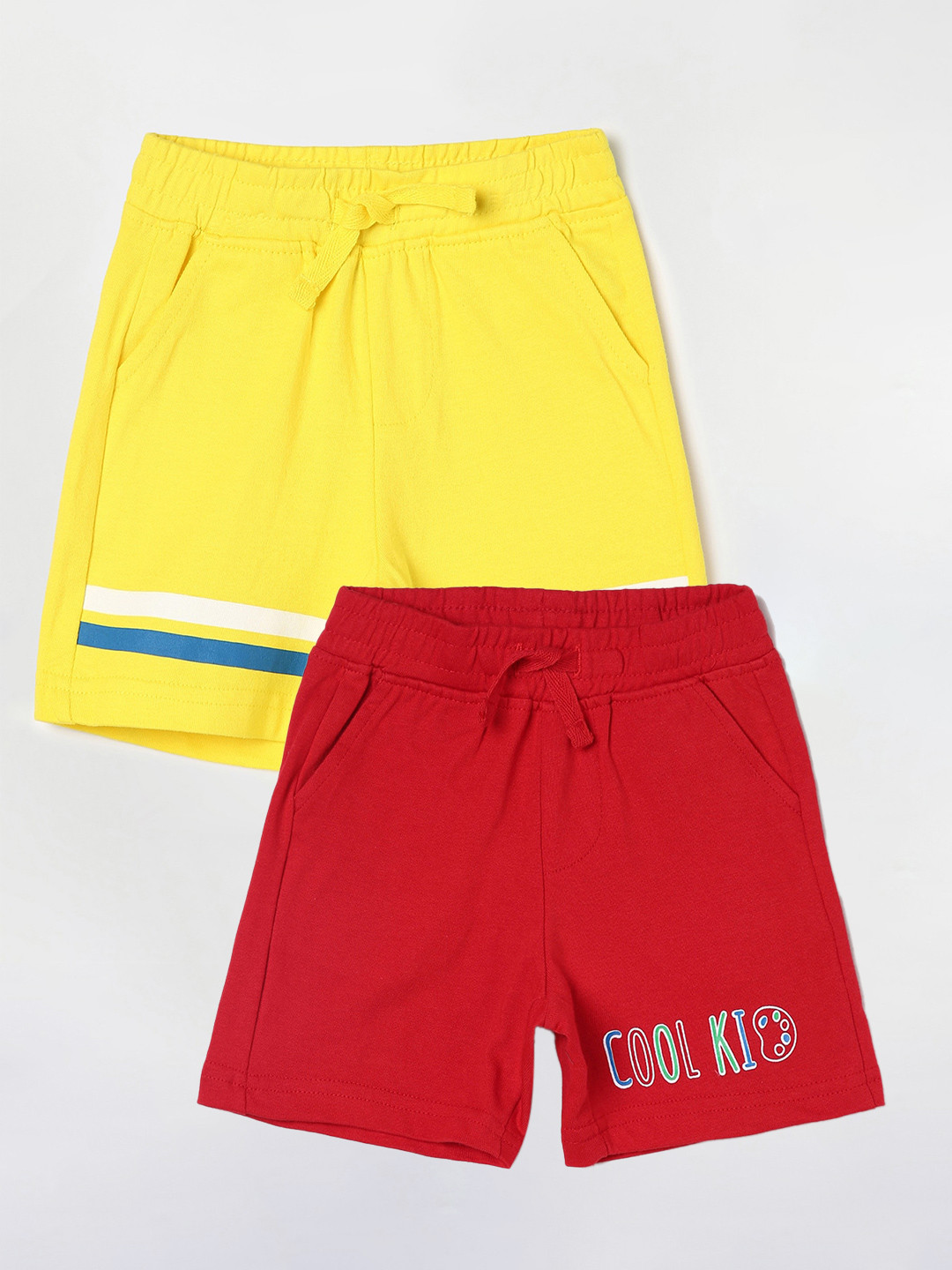 

Juniors by Lifestyle Pack Of 2 Boys Cotton Shorts, Red