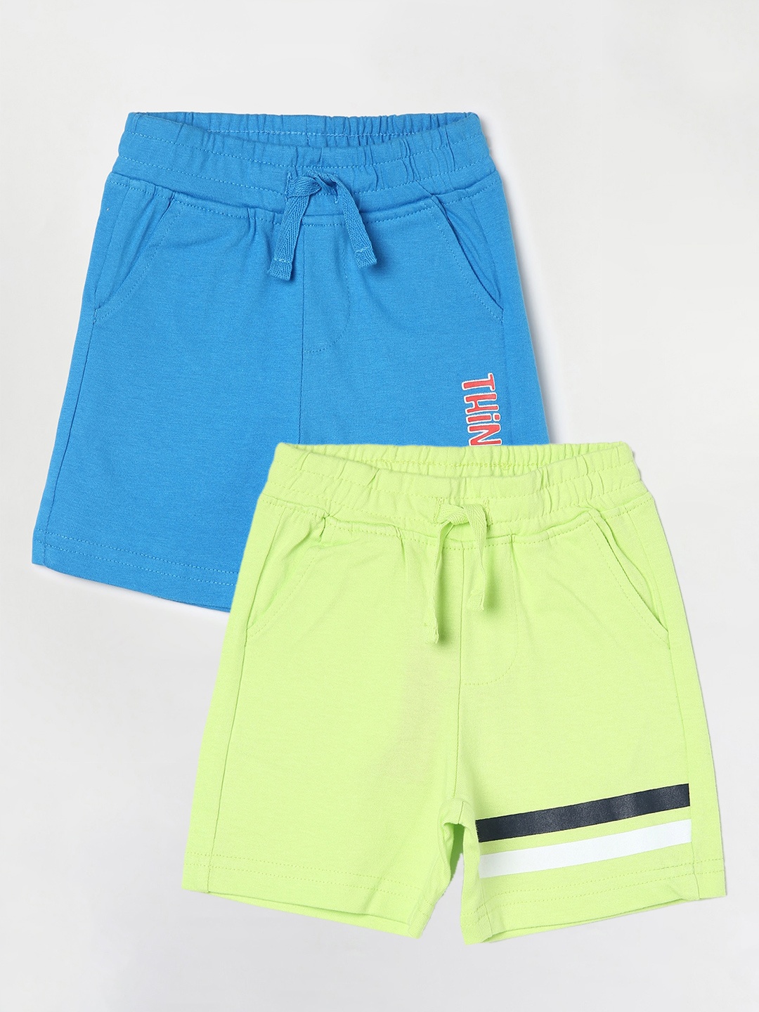

Juniors by Lifestyle Pack Of 2 Boys Cotton Shorts, Green