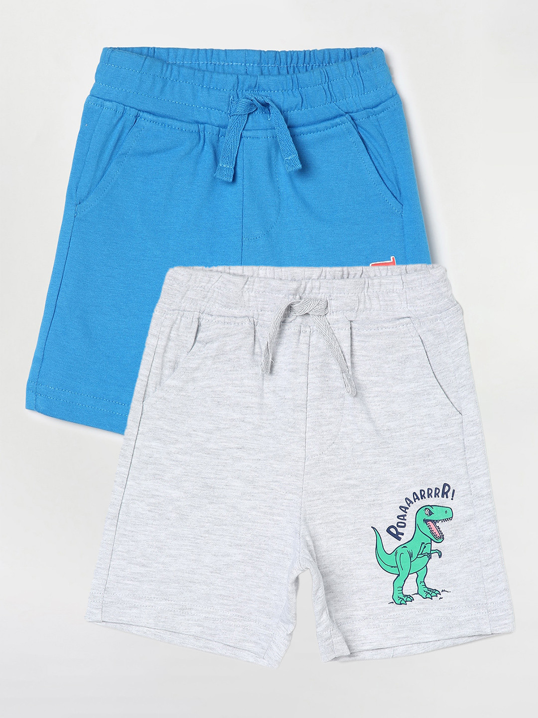 

Juniors by Lifestyle Pack Of 2 Boys Cotton Shorts, Grey