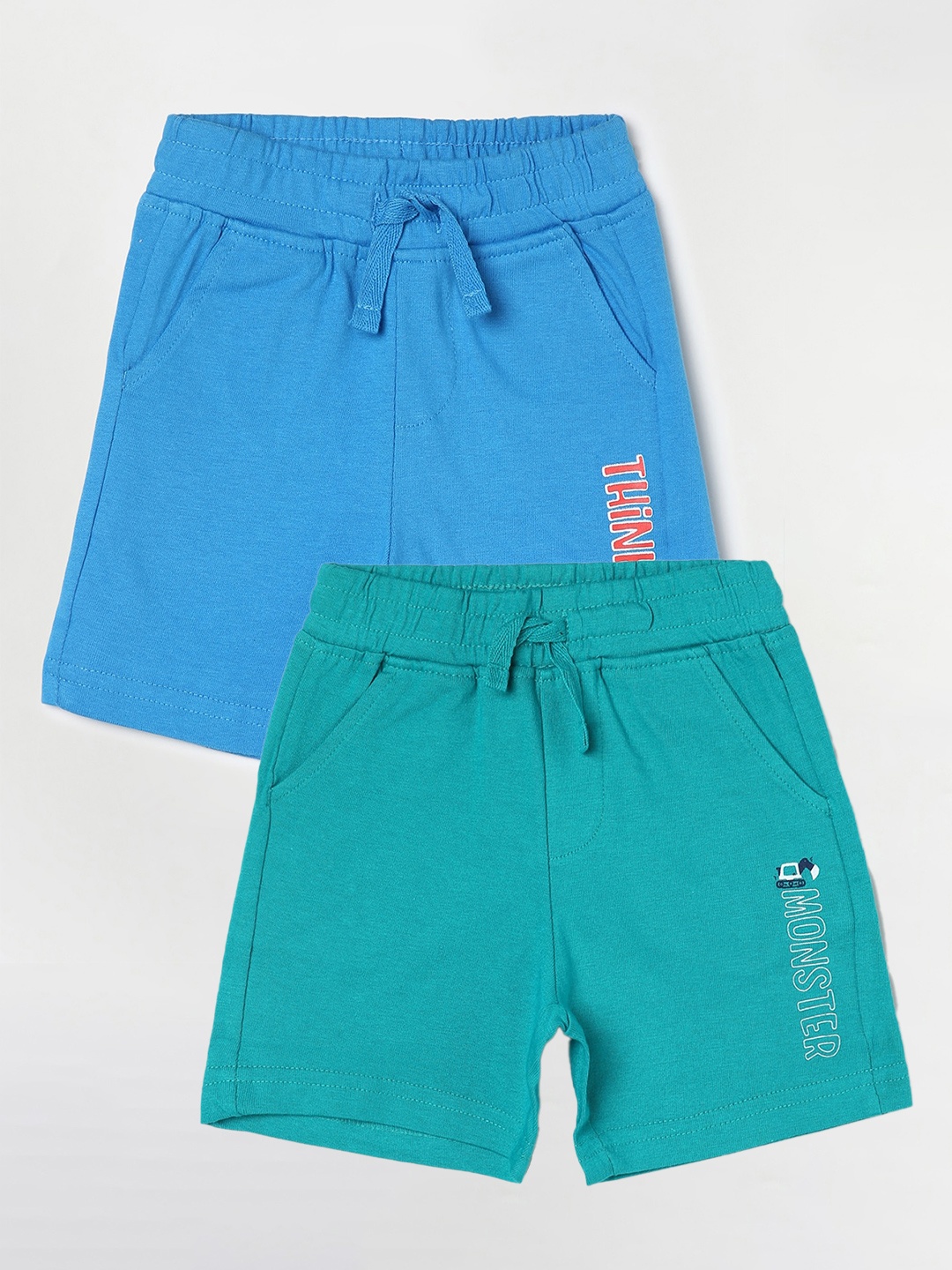 

Juniors by Lifestyle Pack Of 2 Boys Cotton Shorts, Turquoise blue