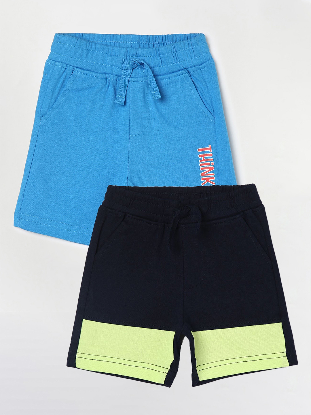 

Juniors by Lifestyle Pack Of 2 Boys Cotton Shorts, Navy blue