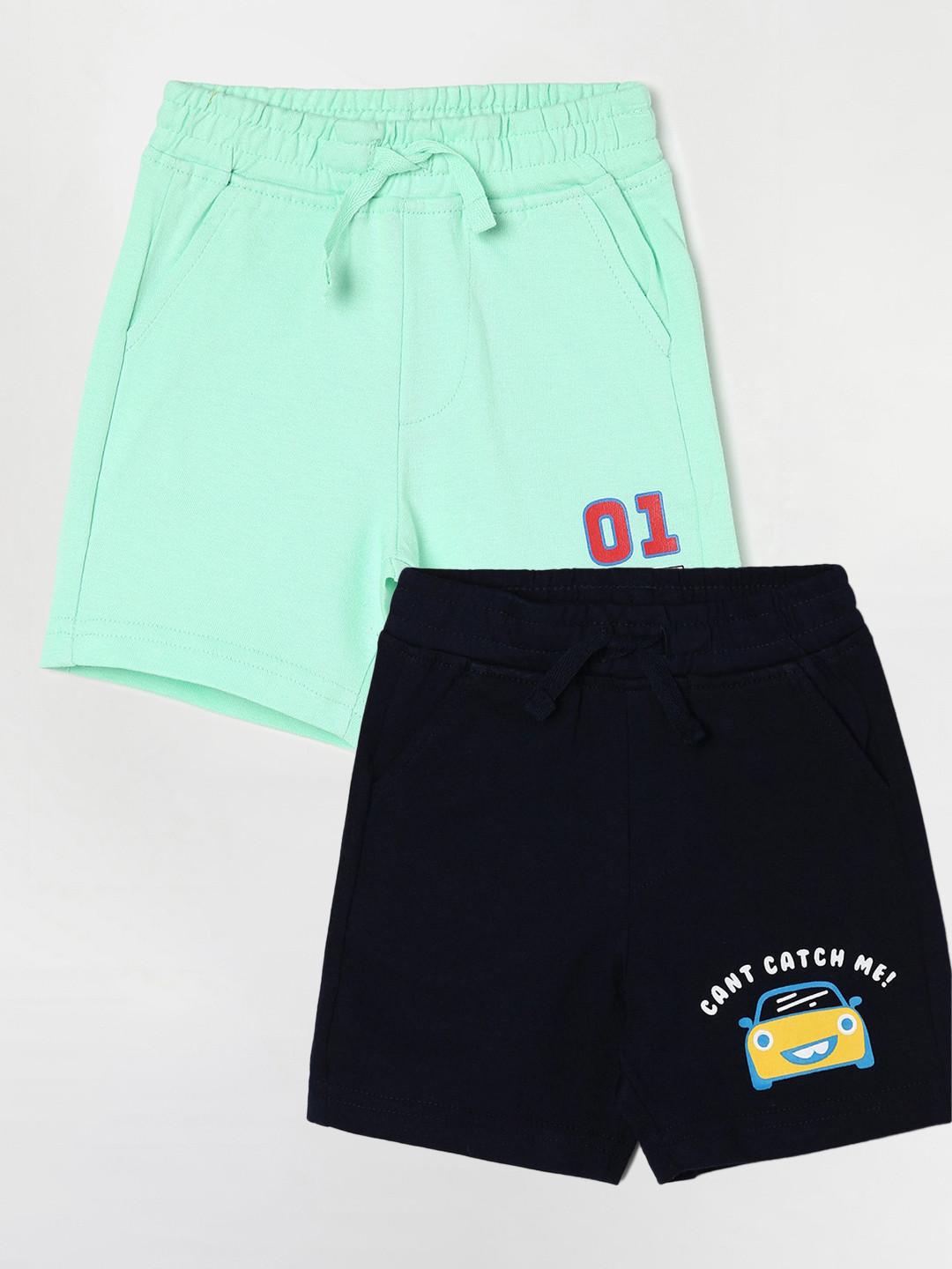 

Juniors by Lifestyle Pack Of 2 Boys Cotton Shorts, Navy blue