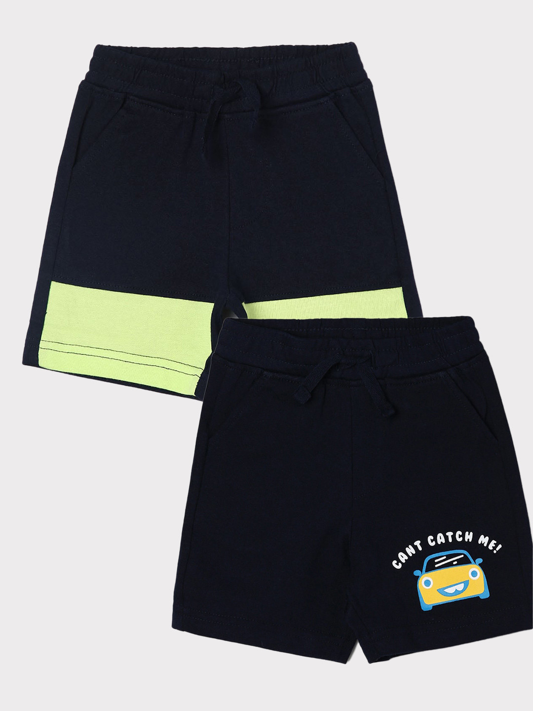 

Juniors by Lifestyle Pack Of 2 Boys Cotton Shorts, Navy blue