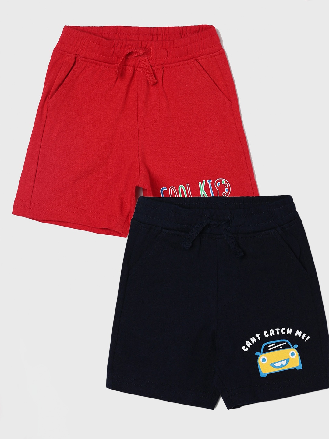 

Juniors by Lifestyle Pack Of 2 Boys Cotton Shorts, Navy blue