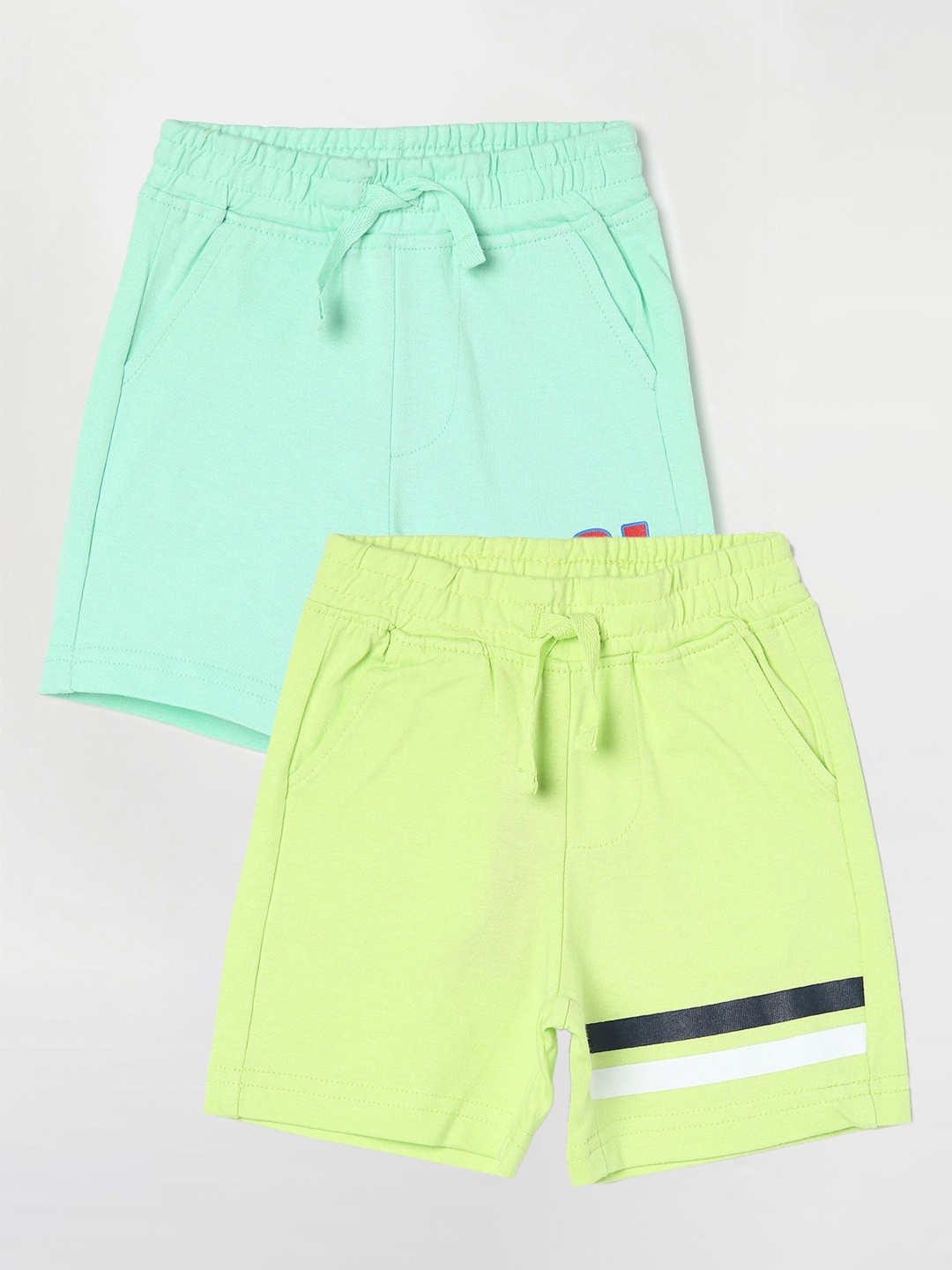 

Juniors by Lifestyle Pack Of 2 Boys Cotton Shorts, Green