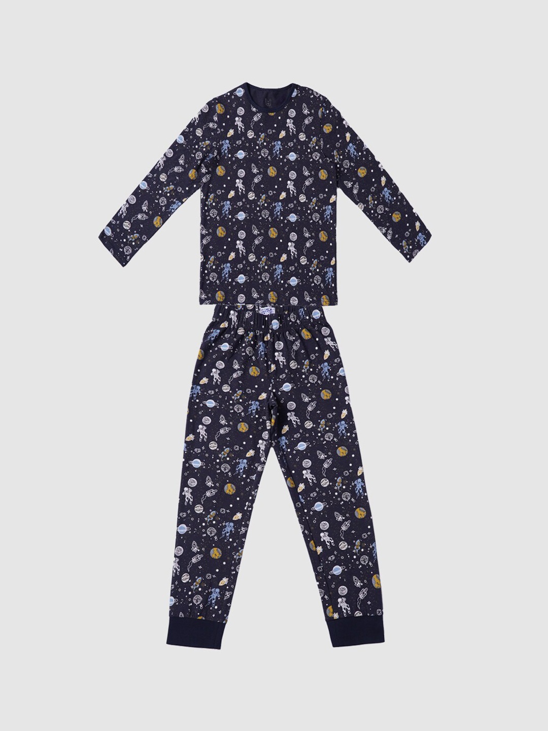 

Jack & Jones Junior Boys Printed Night suit, Navy blue